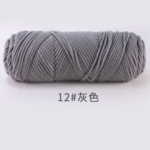 Xiao Hua Hilo gris, 100 g cada uno, 5 piezas - Hilo acrílico suave para ganchillo, punto y manualidades - Perfecto para bufandas, suéteres y proyectos de decoración del hogar