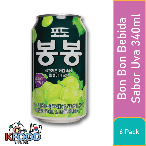 Bebida Coreana - Bong Bong Uva (Pack 24 unidades)