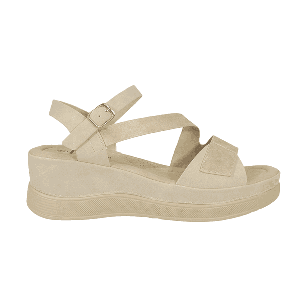 SANDALIAS BY PASS BEIGE MUJER Y9654-3A - Talla 35