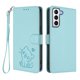 thumbnail image 1 of Funda Volteable con Diseño de Gato para Samsung Galaxy S21 Plus, Verde Claro, 1 of 6