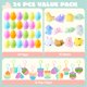 thumbnail image 2 of Huevos de Pascua precargados JOYIN, 24 unidades, con llaveros con mochi y burbujas, 2 of 9