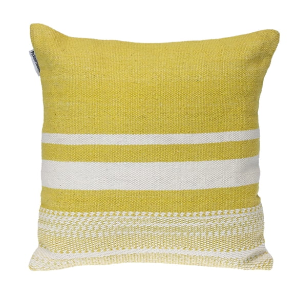 Almohada Parkland Collection Transitional Rayas Amarillas 45x45 cm