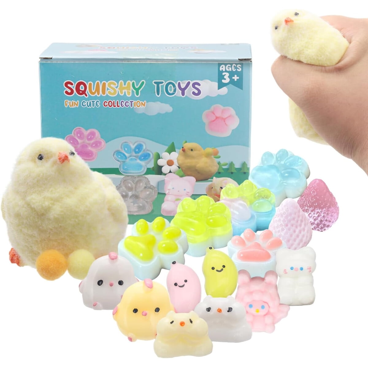 Pack 16 Squishy Taba Juguetes Antiestrés Fidget Set