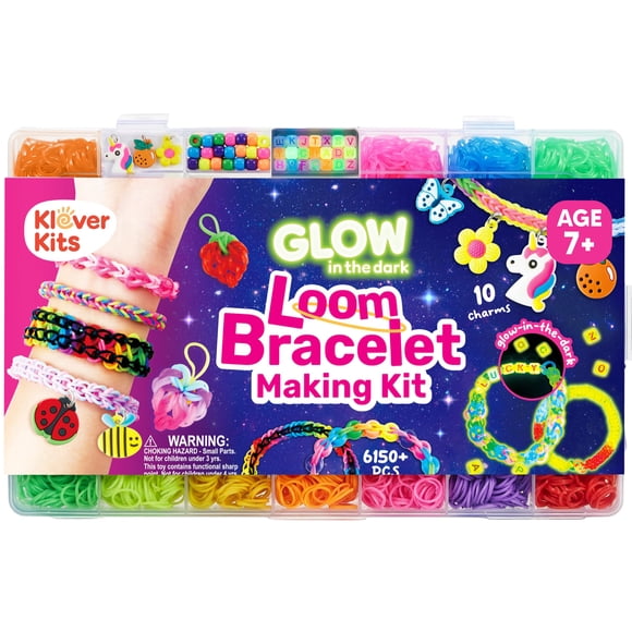Kit de pulseras Klever Kits que brillan en la oscuridad, 6000+ piezas