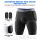 thumbnail image 3 of Cinturón protector de fútbol americano Exxact Sports YXL negro 5 almohadillas, 3 of 7