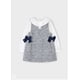 thumbnail image 1 of Vestido pichi combinado gris 8 Años, 1 of 6