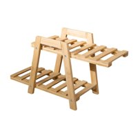 Magideal - Estante De Exhibición De Macetas, Soporte De Bambú Para Plantas De Mesa, Estante De Exhibición De Macetas Rústicas Versátiles, Estante Para Plantas Pa