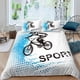 thumbnail image 1 of Bicycle Duvet Cover Set Microfiber Mountain Bike Comforter Cover Sport Game Tie Dye Pattern King Size 2/3pcs Twin Bedding Set Bed Sheets, 1 of 5