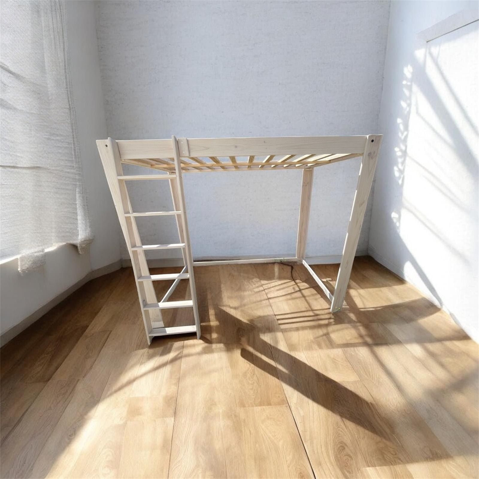 Myr - Cama Alta Con Escalera Desmontable Plaza Y Media