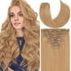 thumbnail image 1 of Loveternal Extensiones de Cabello con Clip de 14 Pulgadas 100% Cabello Humano Real 8 Pzas (Rubio Miel), 1 of 1