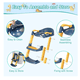 thumbnail image 3 of Asiento de Entrenamiento para Baño para Niños con Escalera Antideslizante, Taburete Plegable Infantil, 3 of 3