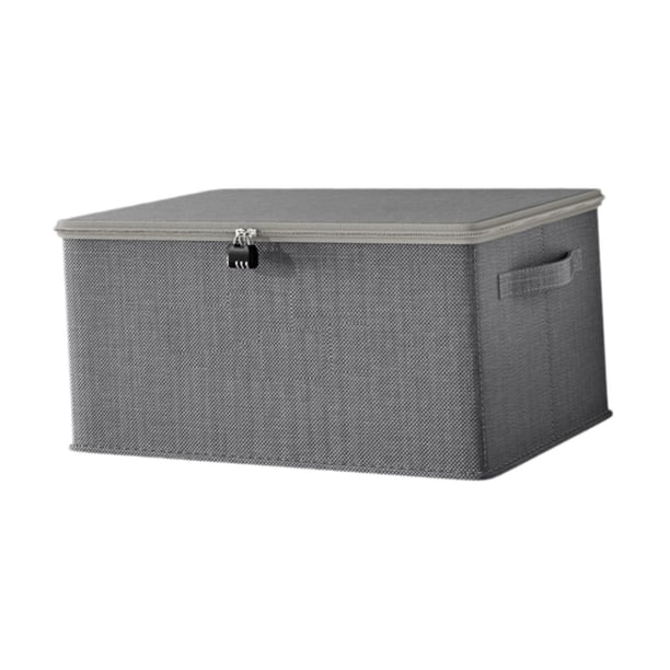 Caja De Almacenamiento Plegable Decorativa Con Cerradura Para Sala De Juegos, Dormitorio, Guardería, 38 Cm X 26 Cm X 15 Cm