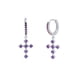 thumbnail image 2 of Aretes HESHPAWS S925 Sterling Silver Cross Diamantados Plata, 2 of 3