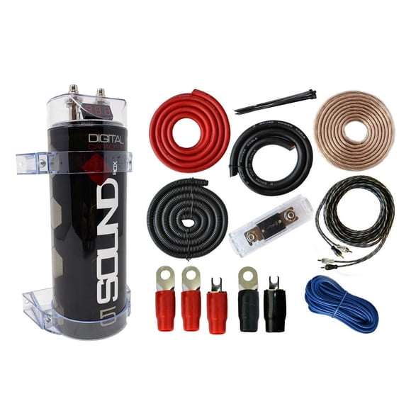Kit de Amplificador SoundBox 5000W calibre 0 + Capacitor de 5 F