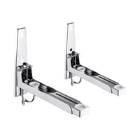 Magideal - Soporte De Pared Para Horno De Microondas Retráctil Con Gancho Extraíble De Acero Inoxidable 201