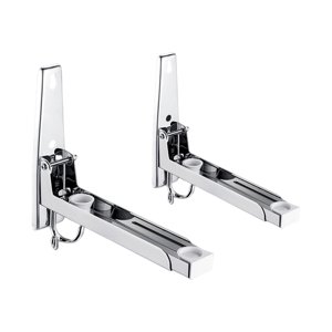 Magideal - Soporte De Pared Para Horno De Microondas Retráctil Con Gancho Extraíble De Acero Inoxidable 201