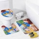 thumbnail image 4 of Clásicos de cuentos de hadas de Grimm-theme 4-Piece Shower Curtain Set with Rugs, Waterproof Bathroom Decor Set Includes Bath Mat, U-Shaped Rug, Toilet Lid Cover and Curtain with Hooks, 4 of 6