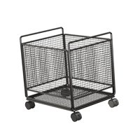 Magideal - Cesto Para Ropa Sucia Carro De Lavandería Contenedor Móvil Cubo Para Ropa Con Diseño Elegante Y Estructura De Hierro Adecuado Para Lavandería Y Apart Negro