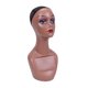 thumbnail image 4 of Cabeza De Maniquí Calva, Soporte Para Peluca Portátil Para Collares, Accesorios De Belleza Para Peluca, Marrón, 4 of 5