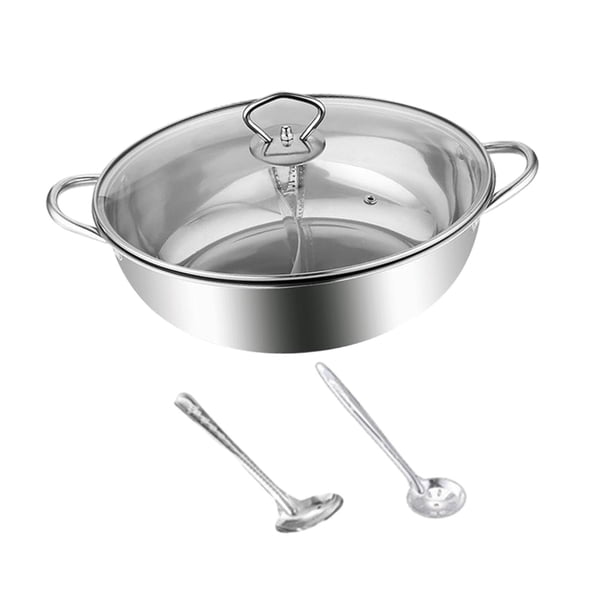 Olla Caliente Shabu Shabu Con Tapas, Utensilios De Cocina, Utensilios De Cocina Para Acampar, Viajar, Familia, 36cm
