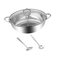 Bothyi - Olla Caliente Shabu Shabu Con Tapas, Utensilios De Cocina, Utensilios De Cocina Para Acampar, Viajar, Familia, 36Cm