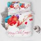 thumbnail image 1 of Red Nice Snowball Duvet Quilt Covers Pillow Case Bedding Sets3-Piece Bedding Set (1 Duvet Cover + 2 Pillow Shams), 1 of 3