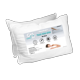 thumbnail image 2 of Cama Dos Plazas con Colchon + Pack de Almohadas Tapizado en Lino Morado Claro, 2 of 7