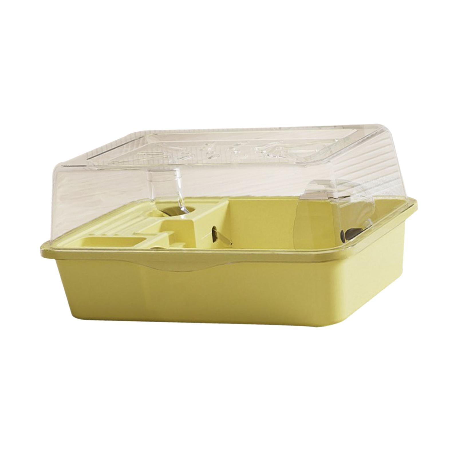 Jaula Grande Para Hámster, Casita De Ejercicio Para Animales Pequeños, Jerbos, Erizos, Color Amarillo
