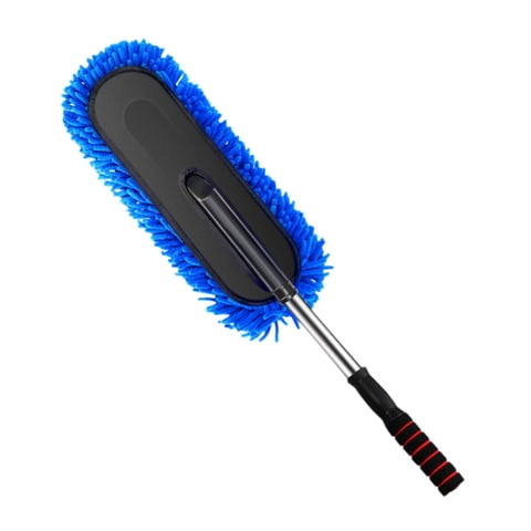 Ioensy - Cepillo Para Limpiar El Polvo Y La Suciedad Del Coche, Ideal Para Dormitorios, Barcos, Motocicletas, Color Azul Y Chenilla.
