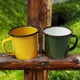 thumbnail image 4 of 5 tazas de camping esmaltadas multicolores para café, té y bebidas para actividades en interiores y exteriores., 4 of 8
