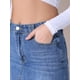 thumbnail image 5 of INSPIRE CHIC Falda Larga de Mezclilla de Mujer de Cintura Alta en Línea A con Cola de Pescado L Azul, 5 of 6
