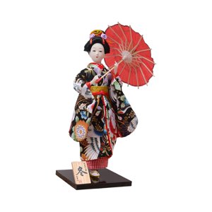 Bothyi - Estatua De Escritorio De Muñeca Geisha Con Kimono Japonés De 12 Pulgadas, Regalo Para El Hogar, Figura Kabuki Asiática, Estilo A