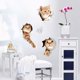 thumbnail image 3 of Adhesivos de pared WMDecal 3D con dibujos animados de animales y gatos, vinilo, 12 unidades, 3 of 7