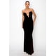thumbnail image 1 of Vestido Largo Ajustado De Tubo Sin Tirantes Muy Elástico Y Con Purpurina Lisa Negro (para Mujer), 1 of 2