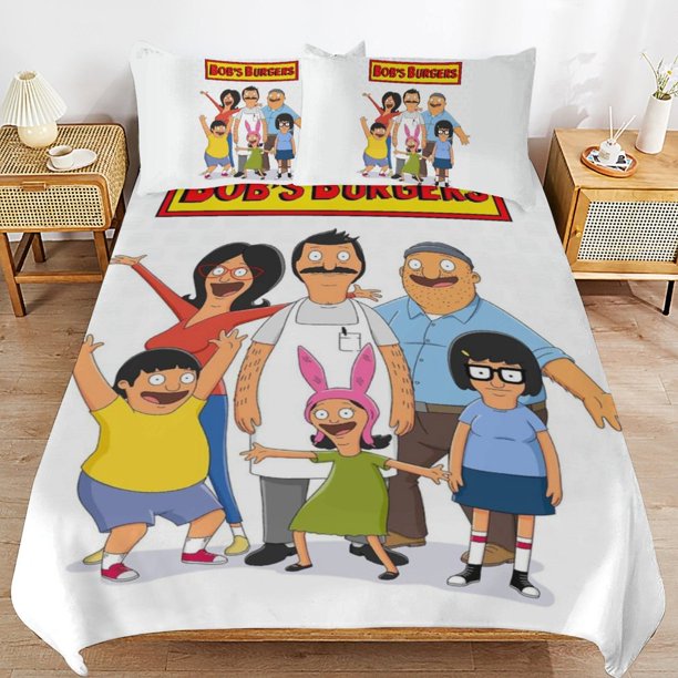 Bob's Burgers Duvet Cover Set 3 Piece Bedding Set Double Sided Printing Decorative Comforter Cover Set