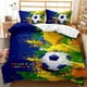 thumbnail image 1 of Cartoon Colorful Footballs Quilt Duvet Cover Set Bedspread Bed Linen3-Piece Bedding Set, 1 of 5