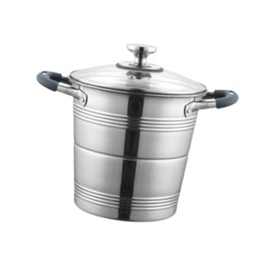 Bothyi - Olla Freidora De Acero Inoxidable Olla Freidora Con Bandeja Para Cocinar Al Vapor Para Papas Fritas Caseras 5L