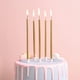 thumbnail image 2 of Velas para tartas PHD CAKE, doradas, largas y finas, metálicas (24 unidades), 2 of 8