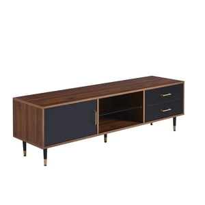 Habita2 Chile - Rack Para Tv Moscu 150Cm Mdf Cafe Estructura Negro