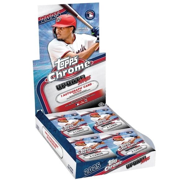 Hobby Box Topps Chrome Baseball Update 2025 con 1 tarjeta autografiada