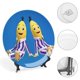 thumbnail image 4 of Plátanos en pijama Plato decorativo de porcelana fina (bone china), plato decorativo de cerámica para hogar, oficina, soporte de pared, platos decorativos para dormitorio - 6 pulgadas (15 cm), 4 of 6