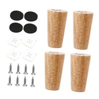 Magideal - 4 Patas De Madera Para Muebles, Repuestos Para Proyectos De Bricolaje, Patas De Gabinete, De Sofá Para Estantería, Mesa De Centro, Sofá De Dos Plazas, 10 Centímetros