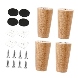 Magideal - 4 Patas De Madera Para Muebles, Repuestos Para Proyectos De Bricolaje, Patas De Gabinete, De Sofá Para Estantería, Mesa De Centro, Sofá De Dos Plazas, 10 Centímetros