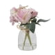 thumbnail image 1 of Hortensia y Rosa Rosada en Florero de Vidrio 16 cm, 1 of 1