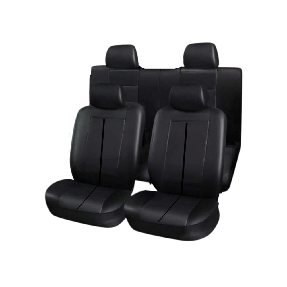 N-ofertas - Fundas Cubre Asiento Para Autos Universal Ecocuero Negro