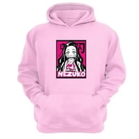 Genérico - Polerón Canguro Nezuko Rosa Talla Xs Unisex