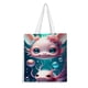 thumbnail image 1 of Axolotl-1 Bolso de tela con estampado de lienzo para mujer, bolsa de compras reutilizable y estética, con cremallera interior, regalo para mujer, 35 × 40 cm., 1 of 6