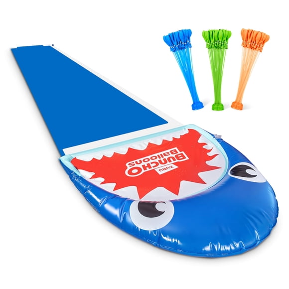Tobogán acuático Bunch O Balloons Shark Slide con paquete de 3 globos Bunch O