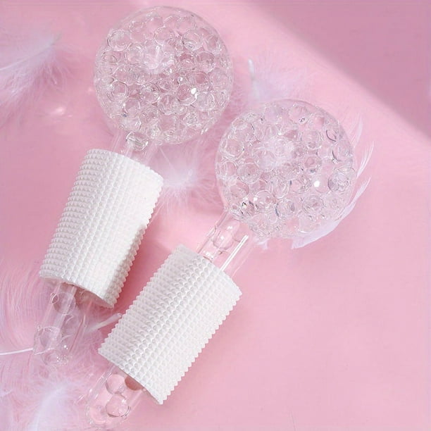 Ice Globes For Facials, 2PCS Cooling Ice Balls For Face, Ice Roller Facial Massager, Freezer Ice Globes Tool For Face And Eyes, Reduce Puffiness, Daily Beauty