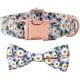 thumbnail image 2 of Collar de pajarita para perro, con diseño floral, ajustable y suave para gatos pequeños, medianos y grandes. Bonitos estampados de margaritas, cómodo collar de algodón con hebilla de metal, regalo dur, 2 of 6
